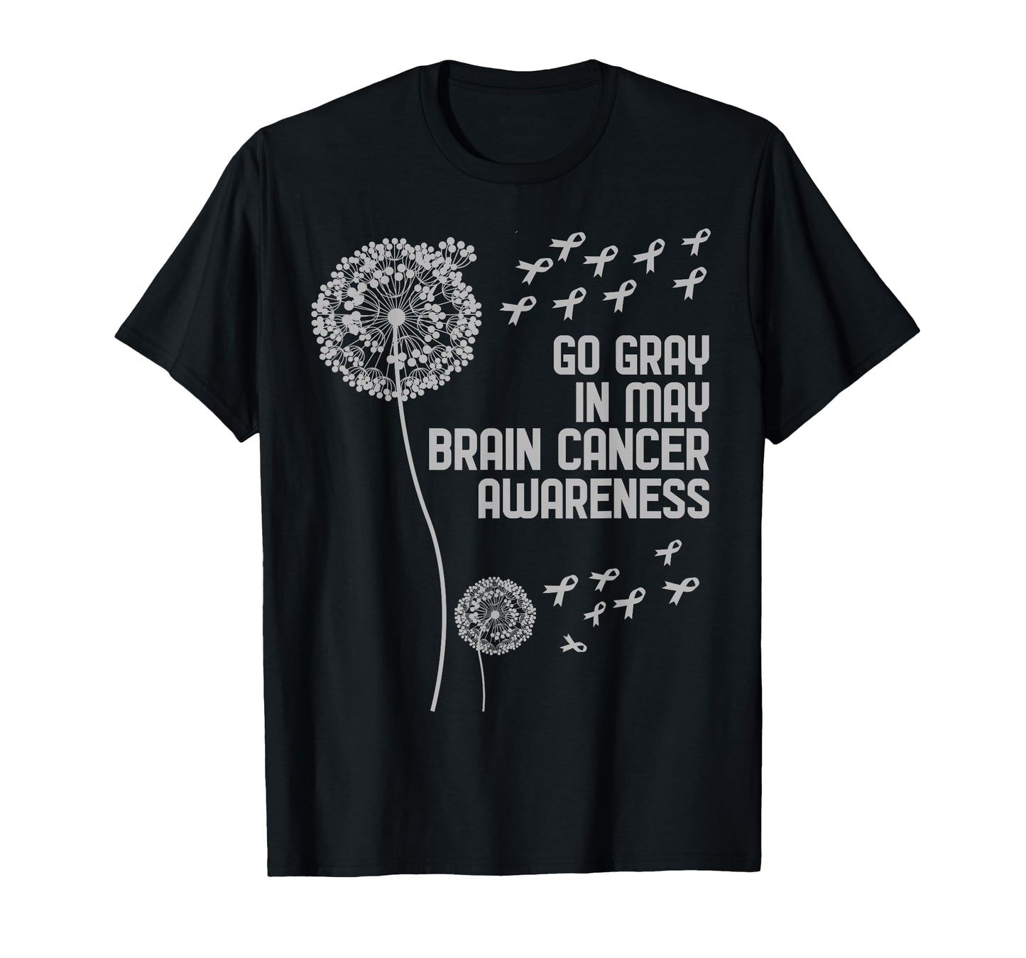 Brain Cancer Awareness Shirt Wear Gray Fight Brain Cancer T-Shirt