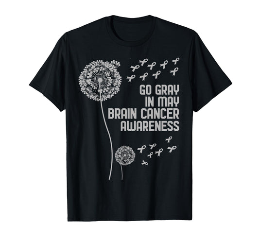 Brain Cancer Awareness Shirt Wear Gray Fight Brain Cancer T-Shirt