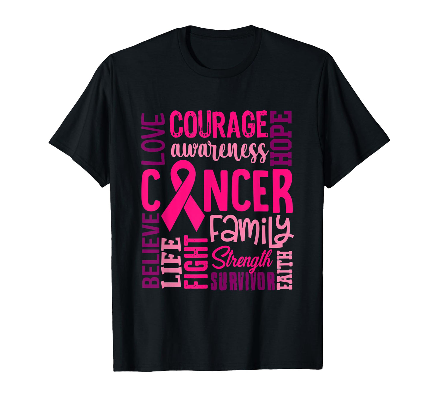 Pink Breast Cancer Awareness Survivor Supporter T-Shirt