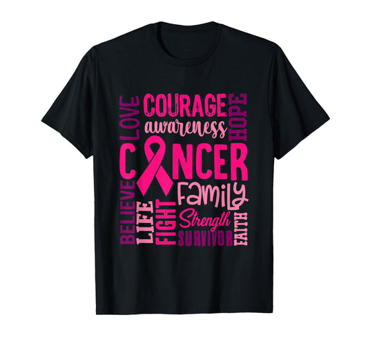 Pink Breast Cancer Awareness Survivor Supporter T-Shirt