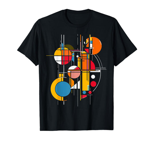 @rtY Abstract Geometric Colorful Artwork Graphic T-Shirt, Small