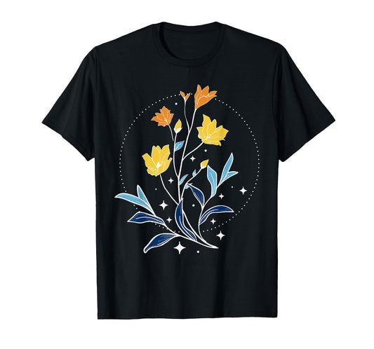 AroAce Pride Mystical Flowers Subtle LGBTQ Wildflower Outfit T-Shirt