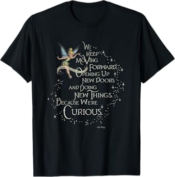 Disney 100 Walt Disney Quote Tinker Bell We’re Curious D100 T-Shirt