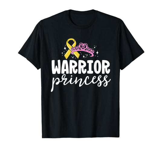 Childhood Cancer Shirts For Kids Boy Girl Warrior Princess T-Shirt