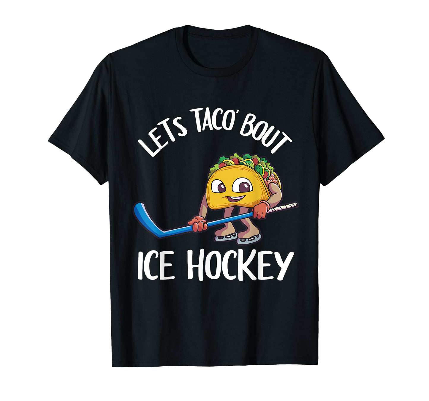 Funny Ice Hockey Shirt Kids Men Taco Lover Gift T-Shirt