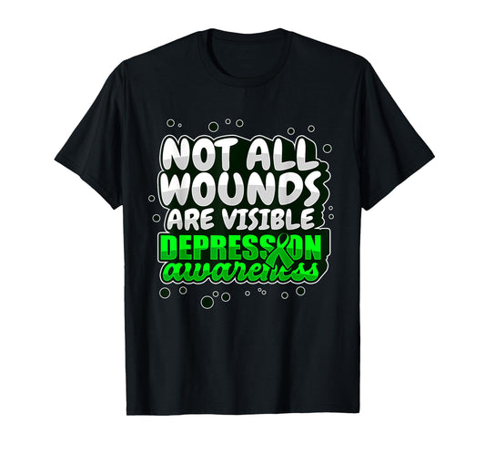 Depression Awareness Shirt Mental Health Support Wounds Wear T-Shirt