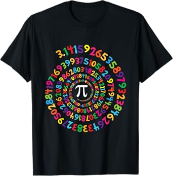 Colorful Pi Swirl - Pi Day & Math Lover Gift T-Shirt