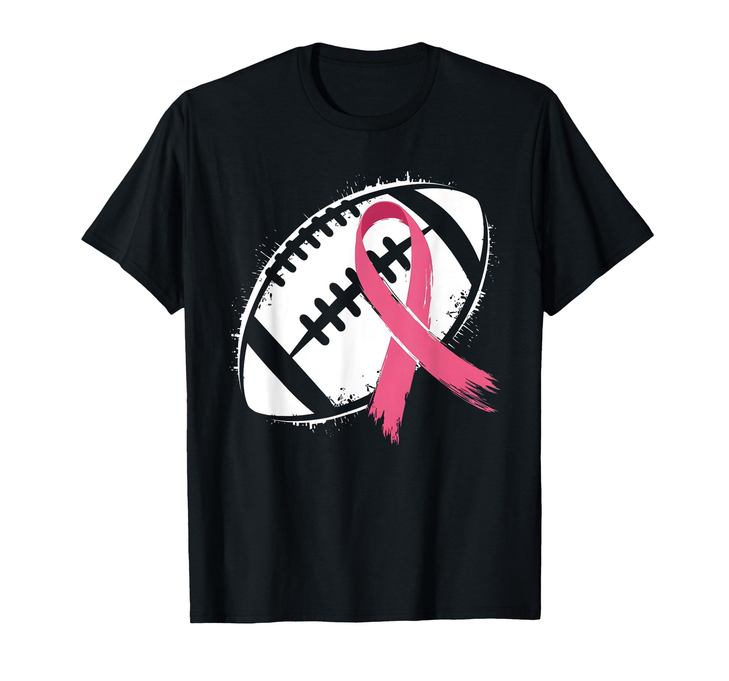 Tackle Cancer Pink Ribbon Football Breast Cancer Awareness T-Shirt