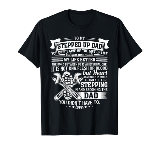 Mechanic stepdad fathers day birthday gifts step dad men T-Shirt
