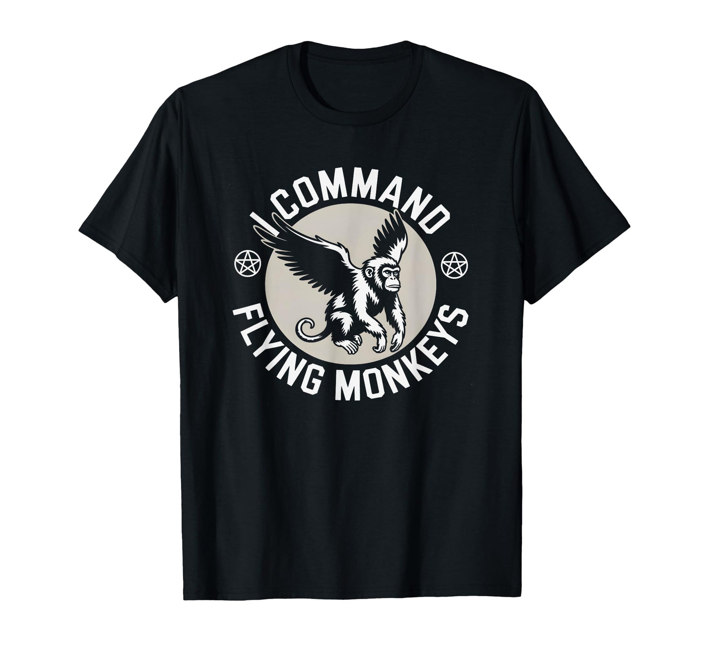 Cute I Command Flying Monkeys Witch Magical Wizard 1692 Crew T-Shirt