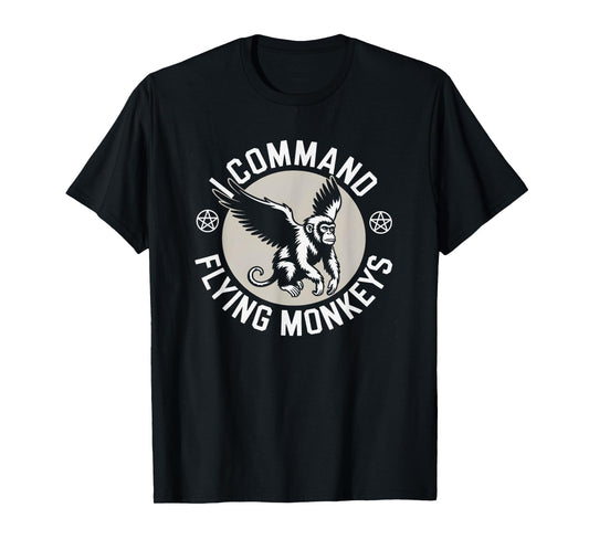 Cute I Command Flying Monkeys Witch Magical Wizard 1692 Crew T-Shirt