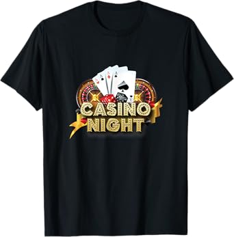 3EPL Poker Casino Stuff Casino Night Poker T-Shirt Black Unisex-Adults Unisex-Kids T-Shirt Small Black Short Sleeve