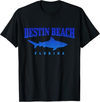 Destin Beach Florida Shark Scuba Diving Vintage T-Shirt for Men Women Kids