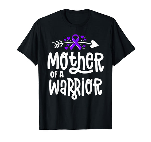 Mother Of A Warrior Hodgkins Lymphoma Cancer Family Support T-Shirt