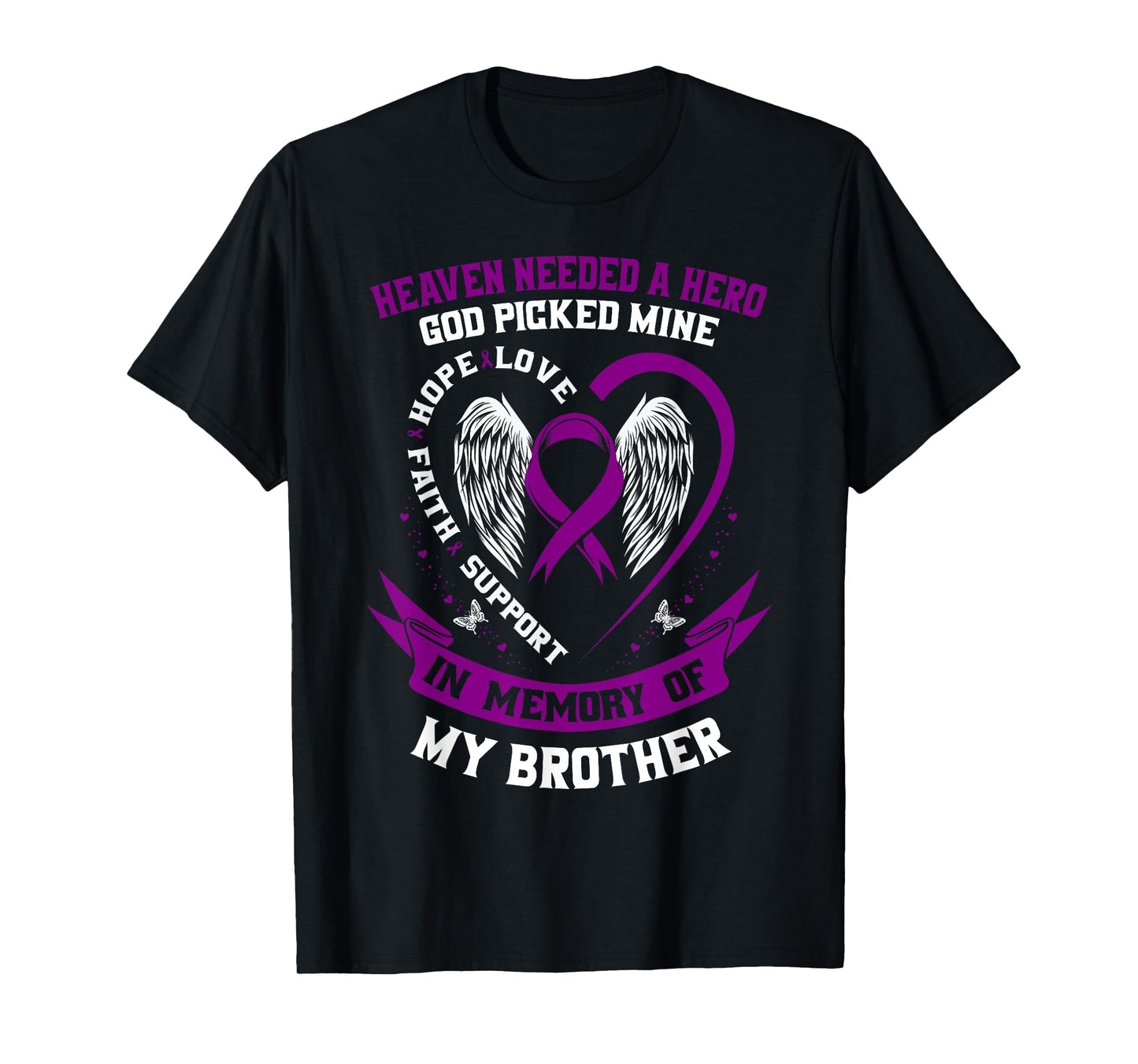 Wear Purple In Memory of Brother Pancreatic Cancer Awareness T-Shirt