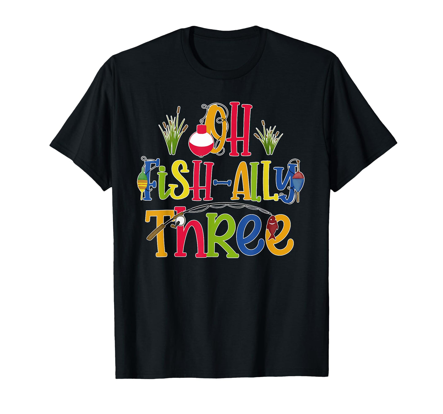 Oh Fish Ally Three Birthday Boy Outfit 3 Year Old 3rd Bday T-Shirt