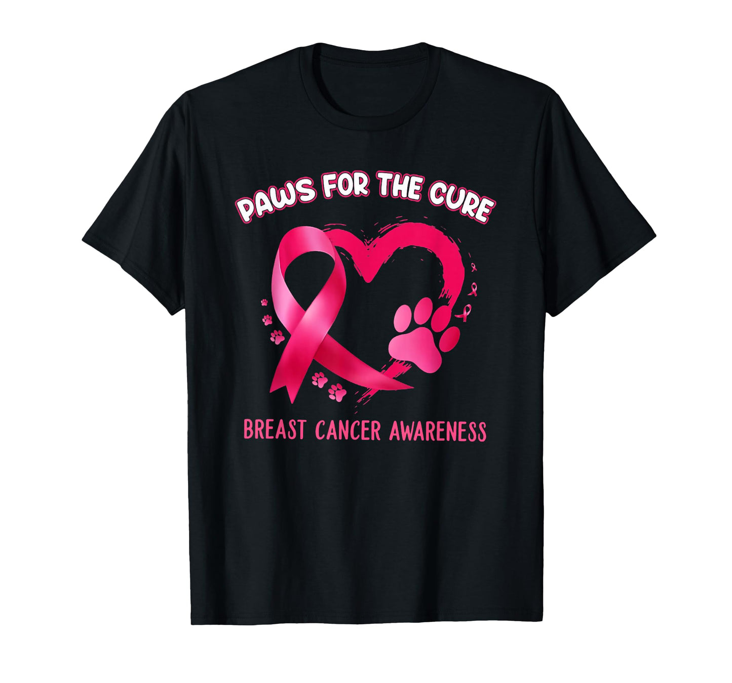 Paws for the cure breast cancer awareness T-Shirt