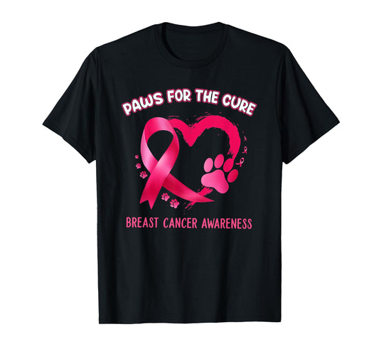 Paws for the cure breast cancer awareness T-Shirt