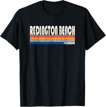 Retro Vintage 70s 80s Style Redington Beach, FL Men Women T-Shirt