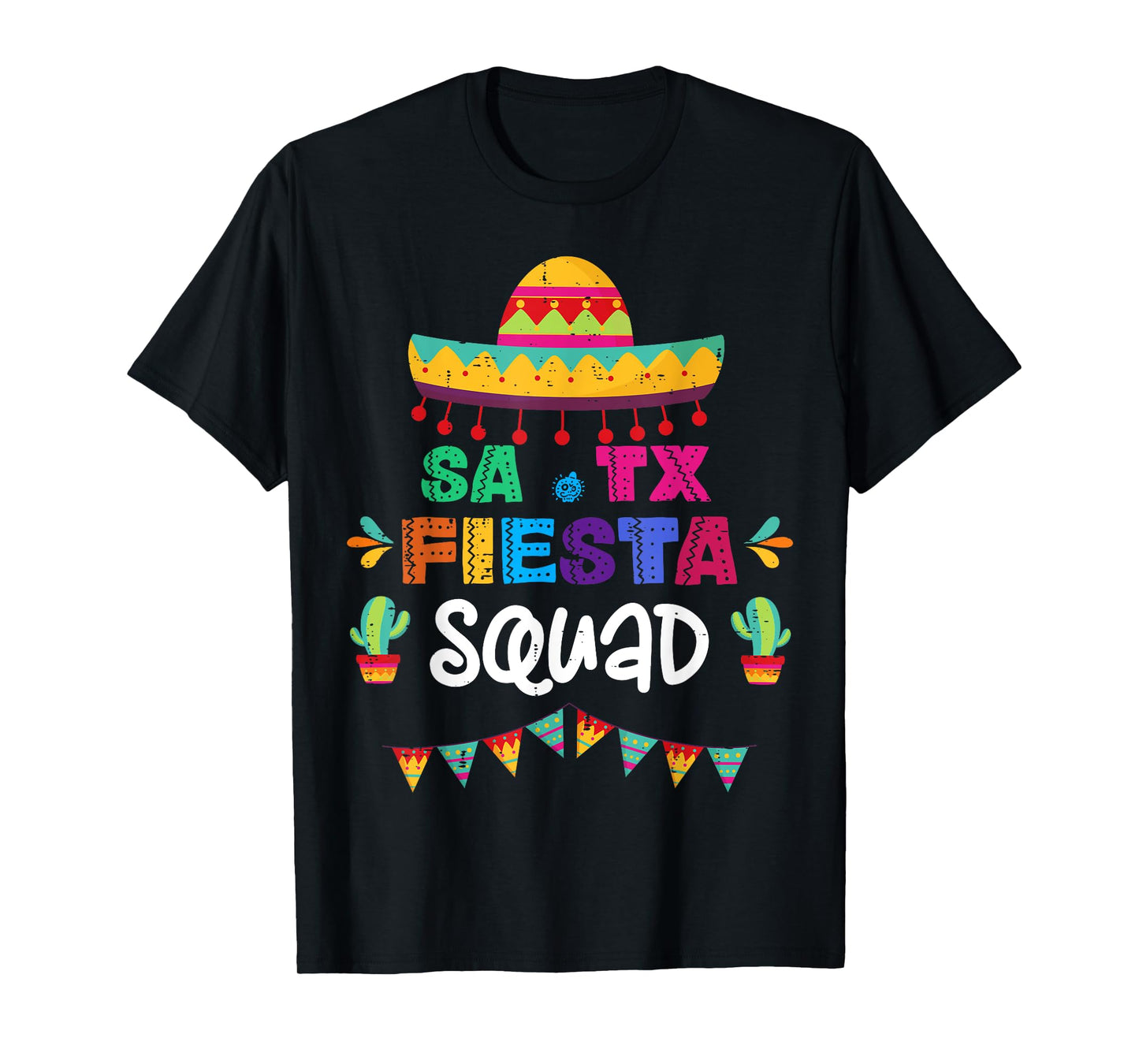 SA TX Fiesta Squad San Antonio Texas Cinco de Mayo Sombrero T-Shirt
