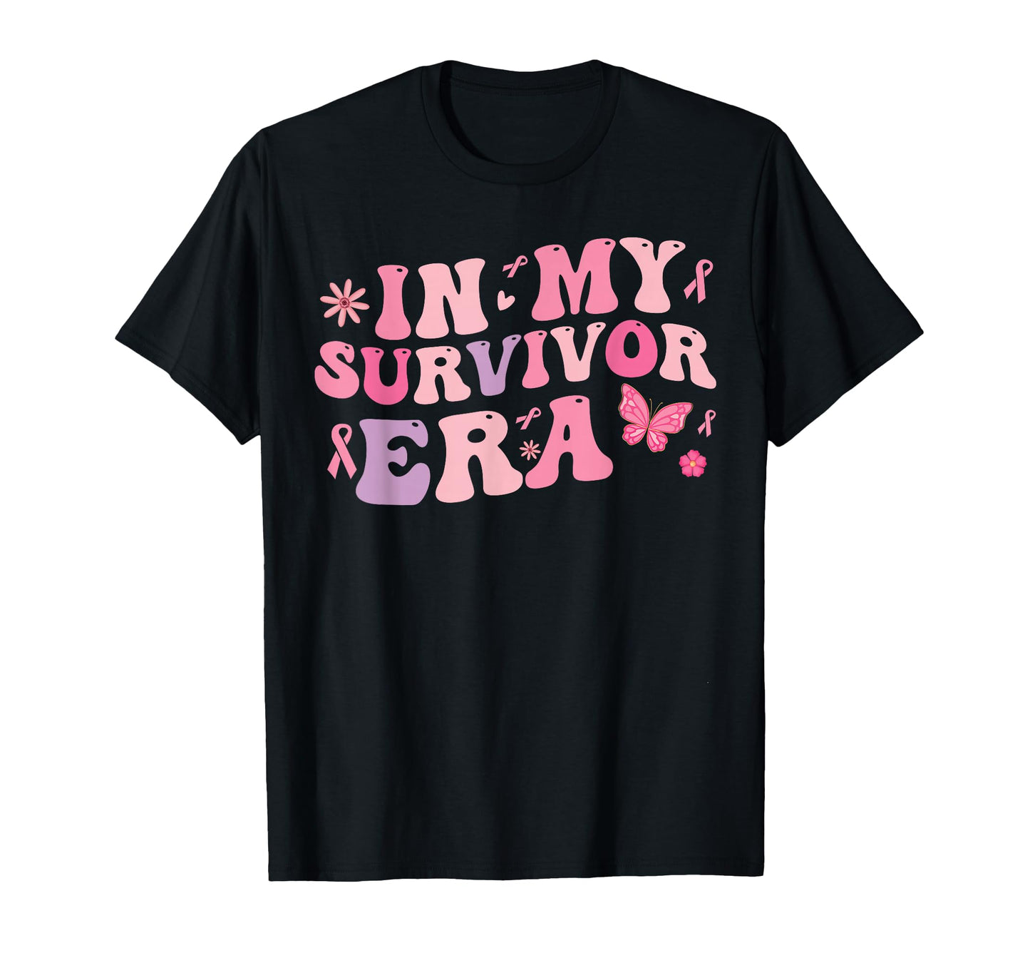 in my survivor era - Cancer Women Breast Cancer Pink Ribbon T-Shirt