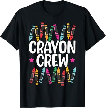 Crayon Crew Coloring Artistic Drawing Color T-Shirt