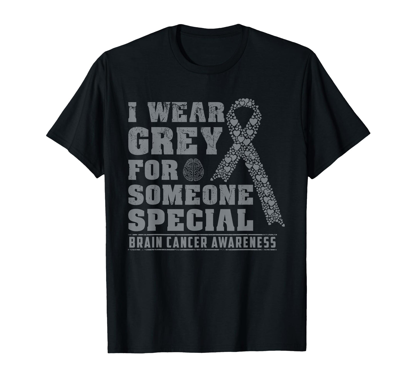 I Wear Grey For Someone Special Brain Cancer Awareness T-Shirt
