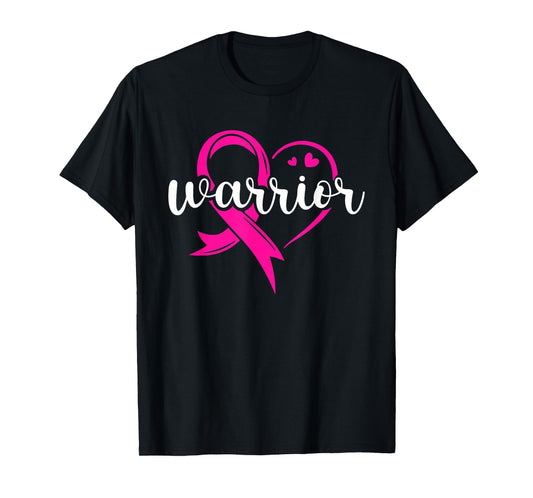 Warrior Pink Ribbon Breast Cancer Fighter T-Shirt