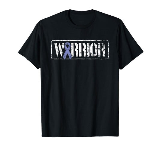 Stomach Cancer Warrior - Periwinkle Military Style Ribbon T-Shirt