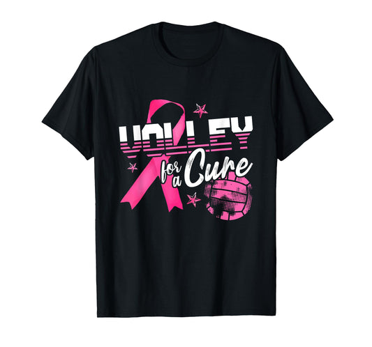 Volley For A Cure Volleyball Breast Cancer Awareness T-Shirt