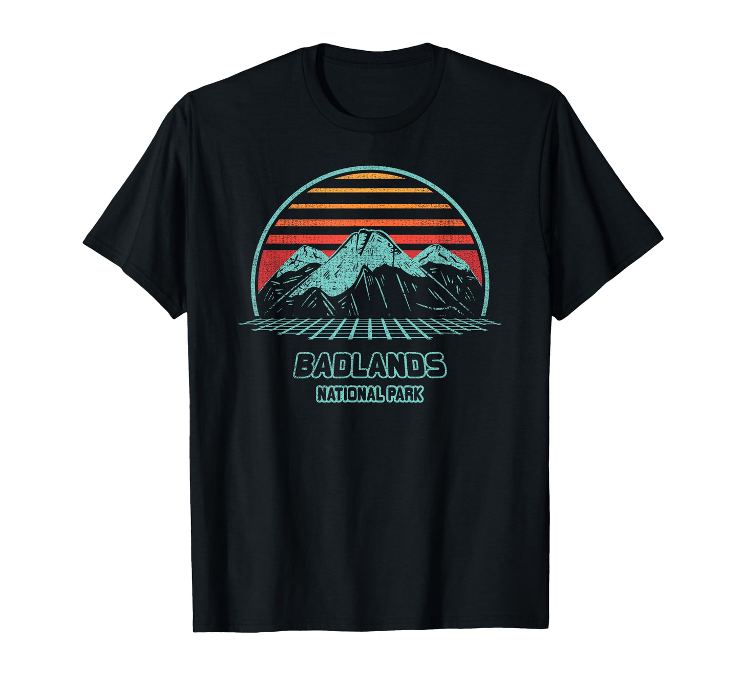 Badlands National Park Retro Hiking Vintage 80s Style T-Shirt