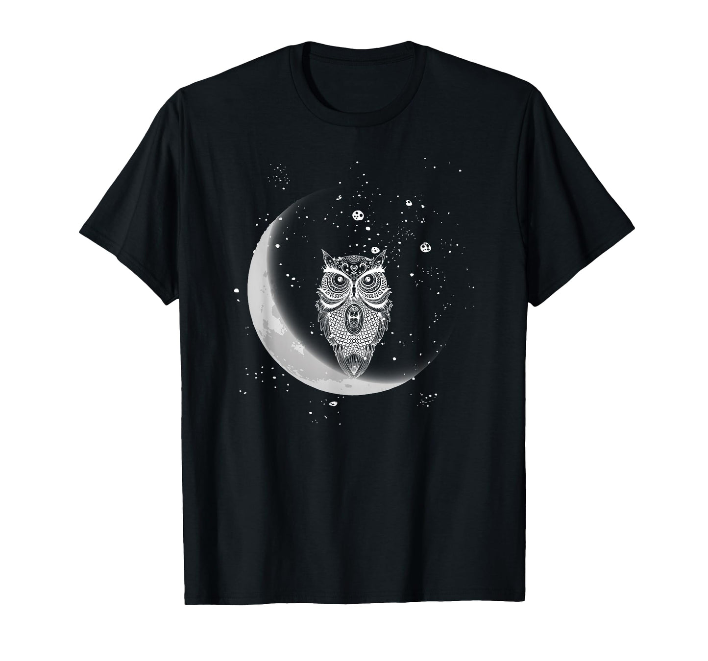 Owls Night Owls Owl At Night On Moon In Night Sky T-Shirt