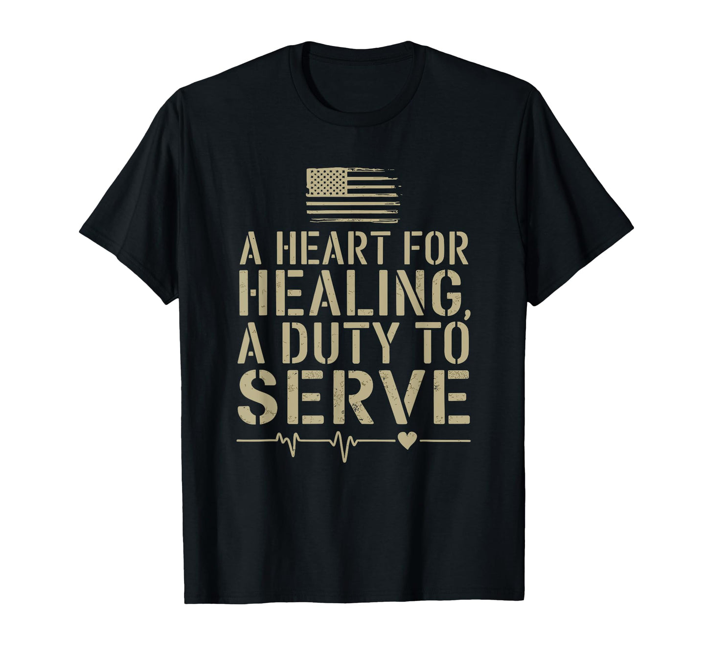America Military Nurse Design VA Nursing Veteran T-Shirt