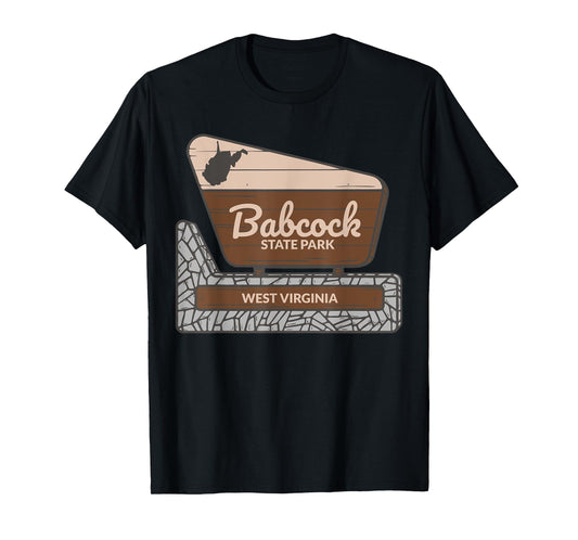 Babcock State Park West Virginia Welcome Sign Souvenir T-Shirt