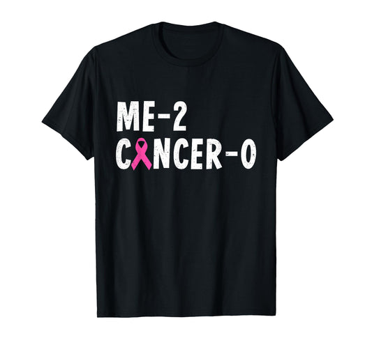 Me 2 Cancer 0 Pink Ribbon Breast Cancer Awareness T-Shirt
