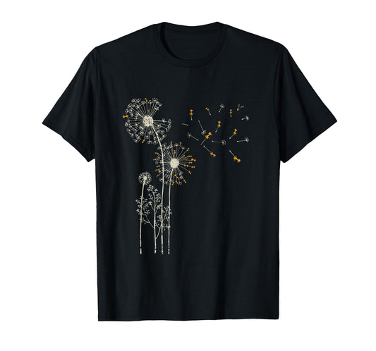 Animal Lover Zoo Keeper Gift Idea Giraffe Dandelion T-Shirt