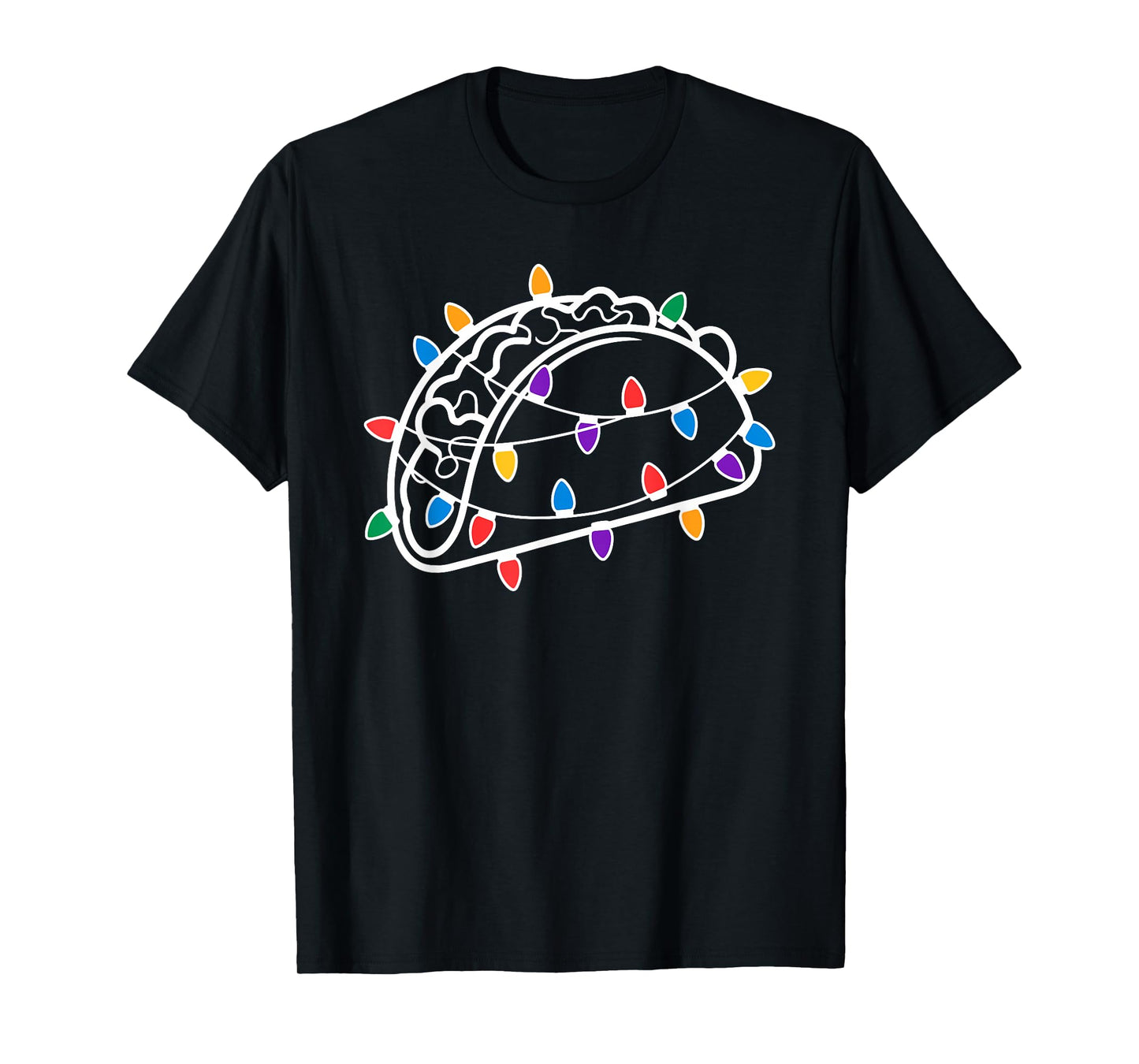 Christmas Lights Taco Mexican Food Tacos T-Shirt