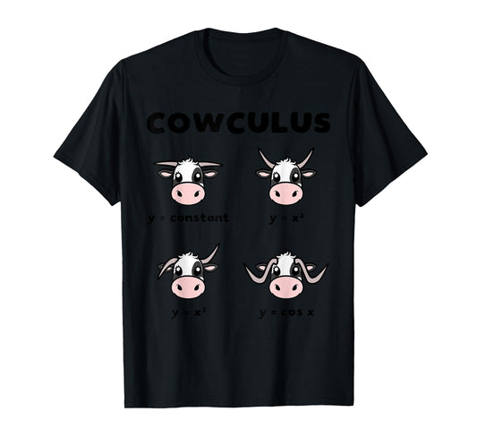 Funny Nerdy Cowculus Calculus Math Joke Mathematics Teacher T-Shirt