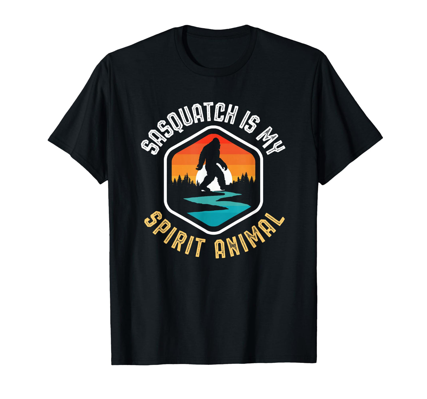 Sasquatch is my Spirit Animal Vintage Bigfoot Outdoor T-Shirt