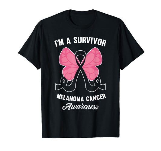 Melanoma Cancer Survivor Skin Cancer Melanoma Awareness T-Shirt
