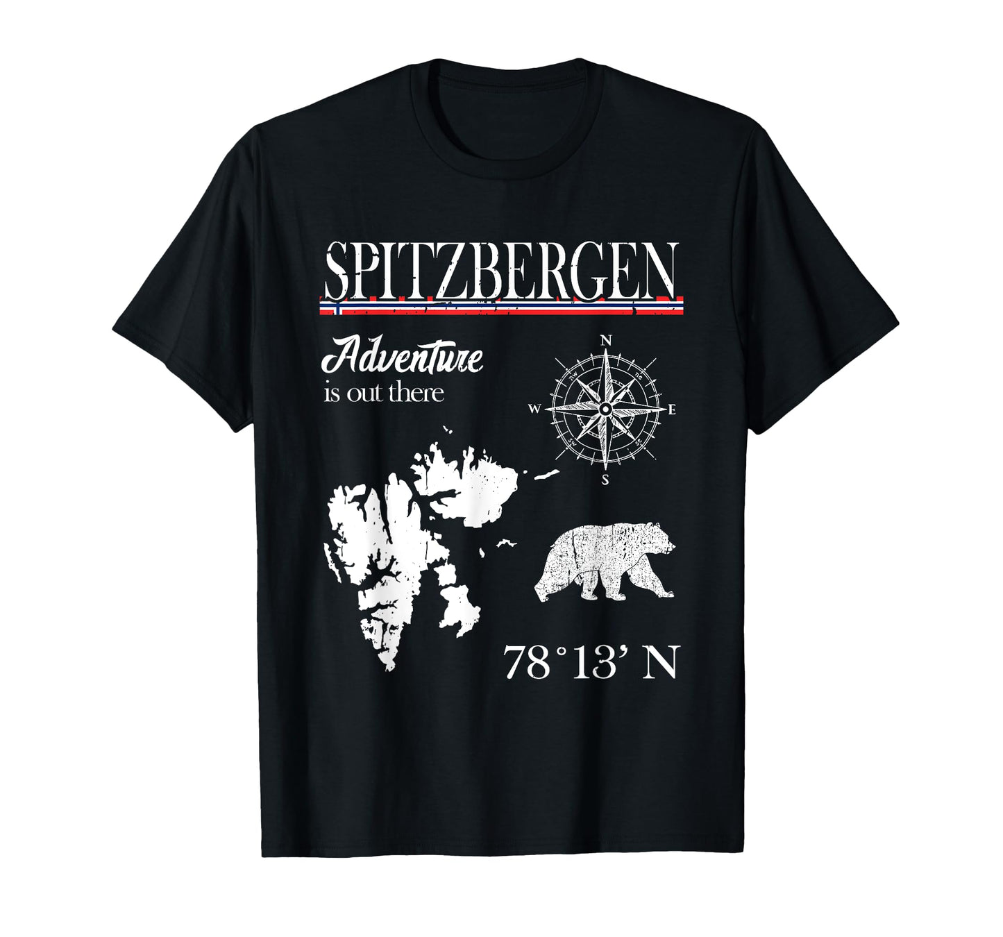 Spitzbergen Svalbard - Adventure Is Out There - Norway Flag T-Shirt
