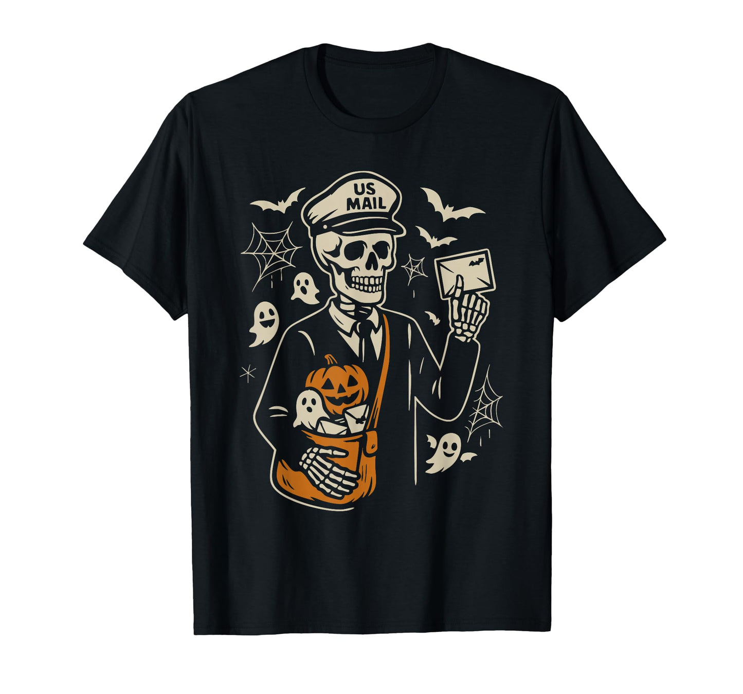 Skeleton Mailman Halloween T-Shirt