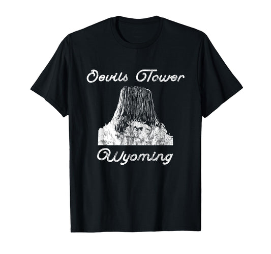 Devils Tower Wyoming National Monument Retro Vintage T-Shirt