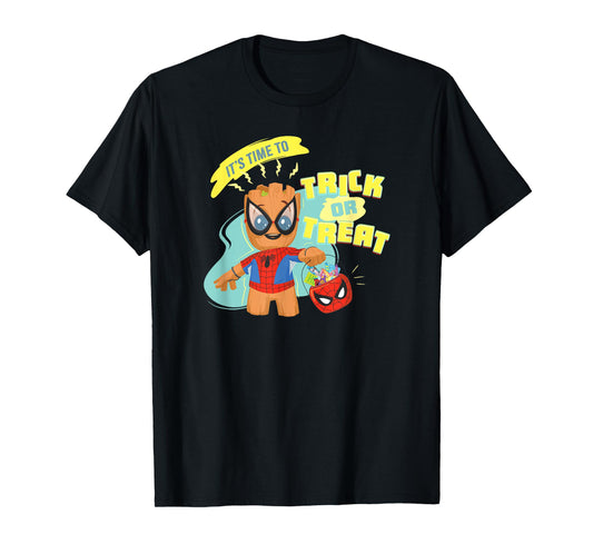 Marvel Groot in Spider-Man Costume Trick or Treat Halloween T-Shirt