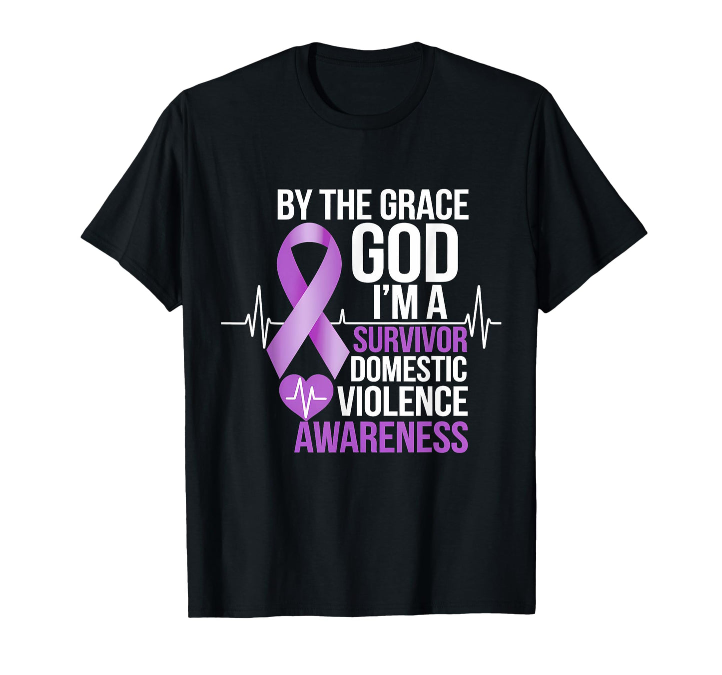 Domestic Violence Awareness Purple Ribbon I'm A Survivor T-Shirt