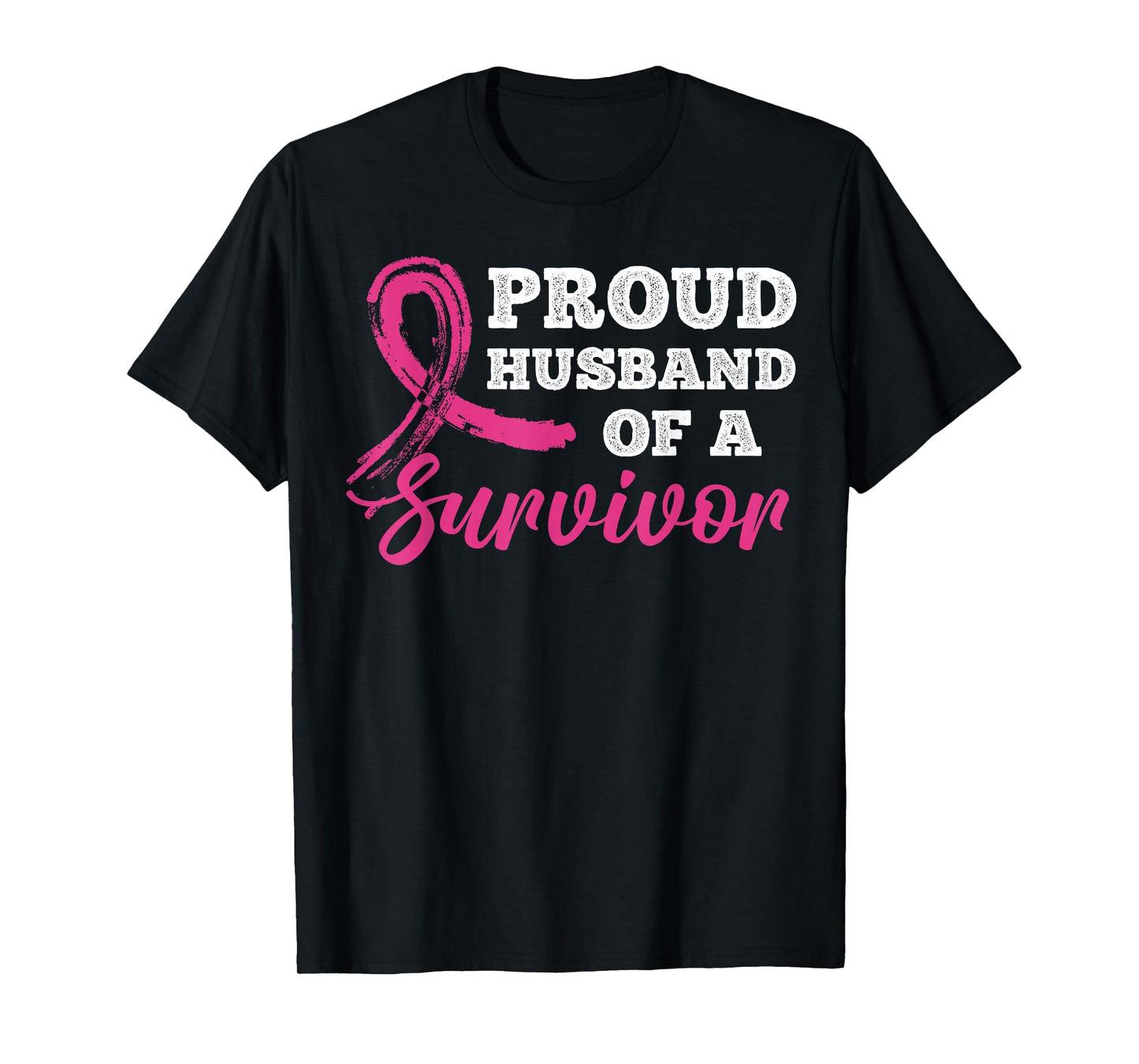 Proud Husband of a Survivor Breast Cancer Awareness T-Shirt