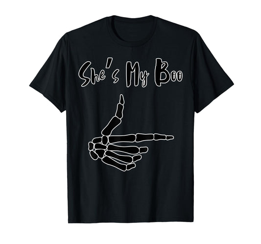 Couple's Halloween She's My Boo Girlfriend Tee T-Shirt