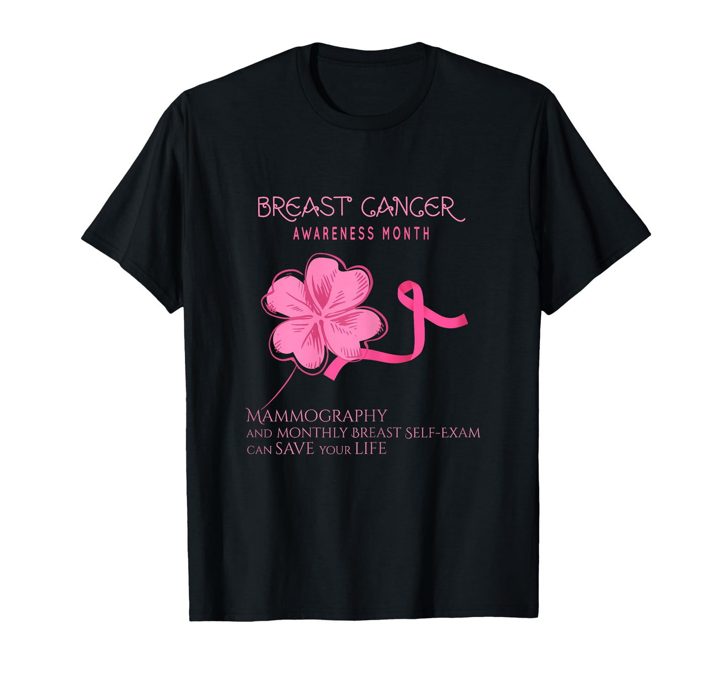 Womens Breast Cancer Awareness Mammography Self Breast-Exam T-Shirt