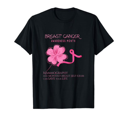 Womens Breast Cancer Awareness Mammography Self Breast-Exam T-Shirt