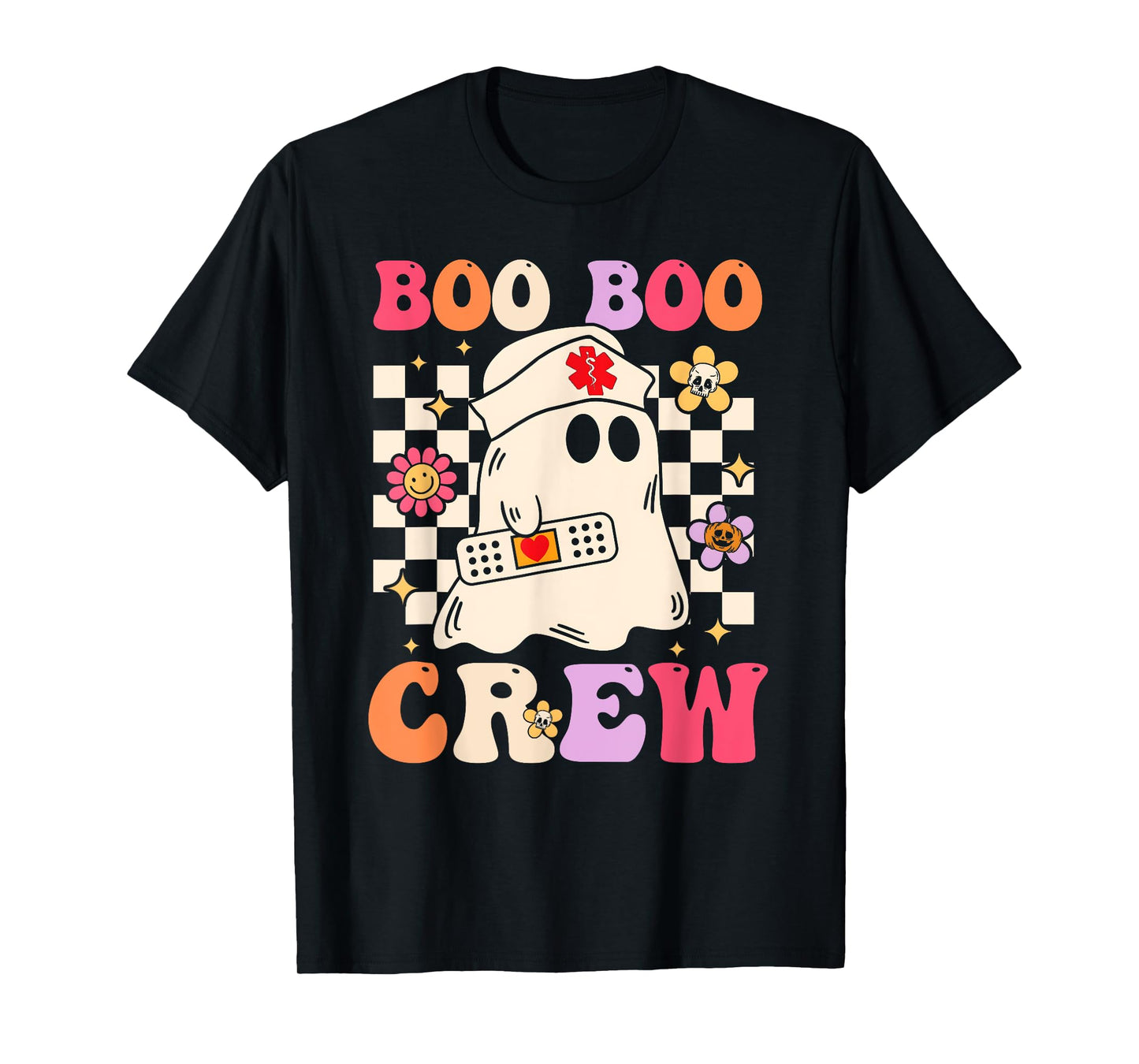 Groovy Boo Boo Crew Nurse Ghost Paramedic Funny Halloween T-Shirt